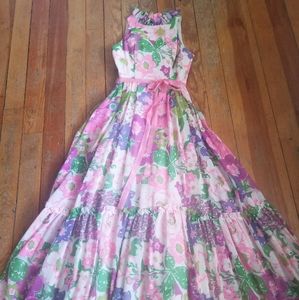 Vintage 1960s floral Maxi dress
